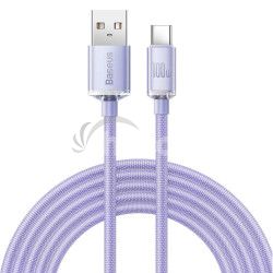 Baseus CAJY000505 Crystal Shine Series Dtov Kabel USB - USB-C 100W 2m Purple 6932172602857