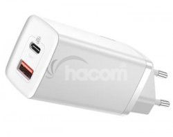 Baseus CCGAN2L-B02 GaN2 Lite Quick Nabjaka USB + USB-C 65W White 6953156232945