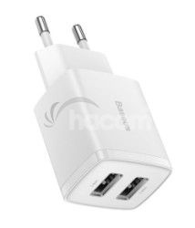 Baseus nabjaka do siete Compact 2xUSB 10,5W biela 6932172606916