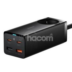 Baseus Rchlonabjaka do siete GaN3 Pro, 2x USB-C, 2x USB + AC 65W ierna 6932172610241