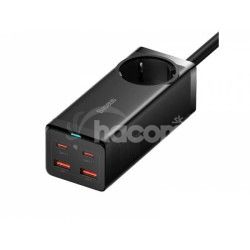 Baseus Rchlonabjaka do siete GaN3 Pro, 2x USB-C, 2x USB + AC 100W s kblom USB-C/USB-C ierna 6932172604233