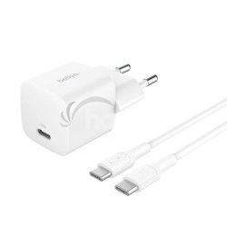 BELKIN 25W USB PD nabjac adaptr biely + 1m USB-C kbel WCA012kq1MWH-B6