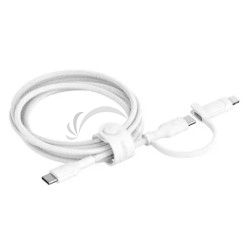 Belkin 2v1 kbel USB-C + Lightning biely CAC003hq1.5MWH