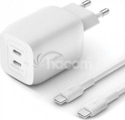 Belkin 65W GaN napjac adaptr 2xUSB-C+100W kbel WCH013vf2MWH-B6