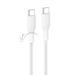 BELKIN k�bel USB-C 240W opletan� 1m biely CAB025hq1MWH