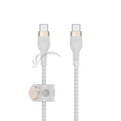 Belkin kbel USB-C s konektorom USC-C,3M biely pleten CAB011bt3MWH