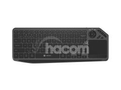 Bezdr�tov� kl�vesnica pre Smart TV Natec TURBOT 2/USB+BT/US/�ierna NKL-2317