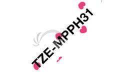 Brother TZe-MPPH31, ruov srdieka/ierna, 12mm TZEMPPH31
