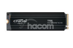 Crucial T705 1TB PCIe Gen5 NVMe M.2 SSD heatsink CT1000T705SSD5