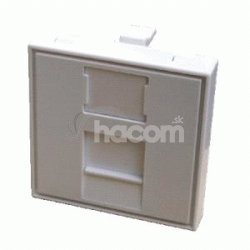 DATACOM Modul 45x45mm do parapetnej lity s clonou biely 2440