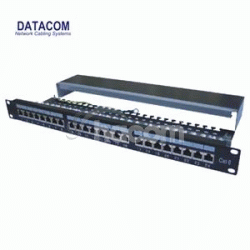 DATACOM Patch panel 24p.CAT6 1U 3x8 LSA, STP 19 "ierny s vyviazanm 3121