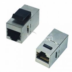 DATACOM Spojka panel STP 2 x RJ45 (8p8c) Cat5e, priama, plast 4242