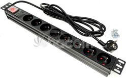 DATAWAY PDU Prepov ochrana 8x 230V, 1U, 19", M6, 3m