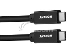 AVACOM Datov a nabjec kabel USB Type-C - USB Type-C, 100cm, 60W E-Mark, ierny