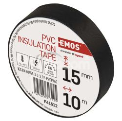Izola�n� p�ska PVC 15mm / 10m �ierna 1ks F61512