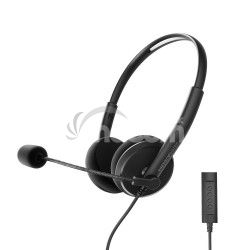 Energy Sistem Headset Office 2+, komunikan slchadl s mikrofnom, ovldanie hlasitosti a stlmovania 452026