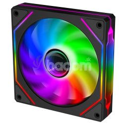 EVOLVEO 120UX-S, ventiltor, 120mm, 4pin molex, ARGB, slave, ierny 120UX-S-ARGB-BK