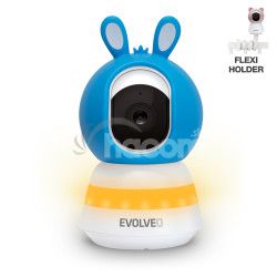 EVOLVEO Baby Monitor LUX- Mdra 360 videoopatrovateka s nonm videnm, detekciou pla a pohybu, modr CAM-LUX-B