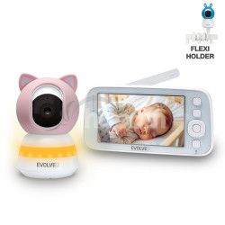 EVOLVEO Baby Monitor N5 - Set videoopatrovateky s 360 dohadom, obousmernou komunikciou a uspvankami, CAM-5-B