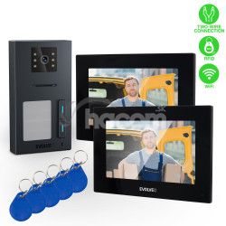 EVOLVEO DoorPhone AP2-2 drtov videotelefn pre dva byty s aplikciou, ierny DPAP2-B