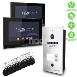 EVOLVEO DoorPhone ID-2, 2-dr�tov� videotelef�n pre dva byty s RFID, odtla�kom prsta a podporou ONVIF ka DP-ID-2-S