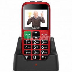 EVOLVEO EasyPhone EB, mobiln telefon pro seniory, erven EP-850-EBR