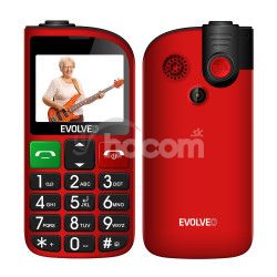 EVOLVEO EasyPhone FL, mobiln telefn pre seniorov s nabjacm stojanom, erven EP-801-FLR