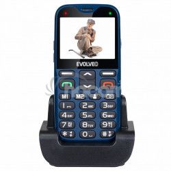 EVOLVEO EasyPhone XG, mobiln telefn pre seniorov s nabjacm stojanom (modr farba) EP-650-XGL
