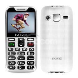 EVOLVEO EasyPhone XR, mobiln telefn pre seniorov s nabjacm stojanom, biela EP-601-XR-WH