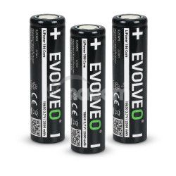 EVOLVEO LiPower 186 Core 2500, Li-ion bat�ria 18650 (3.7 V / 2500 mAh), 3ks LIP-1862C-3