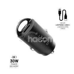FIXED 2xUSB-C, USB-C/Lightning, 1,2 m, MFI, 30W FIXCC30M-2CL-BK