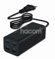 Gembird 100W adaptr 2xUSB-C, 2xUSB-A TA-UC-2A2C-PD100-01-BK