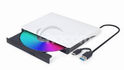 GEMBIRD extern USB DVD mechanika, ernobiela DVD-USB-031-BW