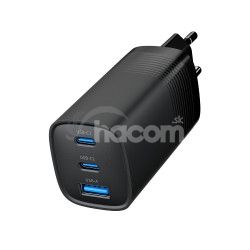 GEMBIRD PD nabjaka 1xUSB-A 2xUSB-C 65W ierna TA-UC-PDQC65-01-BK