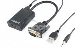 GEMBIRD Redukcia VGA - HDMI, 0,15m, M / F A-VGA-HDMI-01