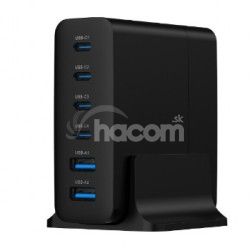 Gembird Universal charger 75W 2x USB-A, 4x USB-C TA-UC-2A4C-PD75-01-BK