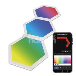 GoSmart LED svietidlo Hexagon, rozirujca sada, 3 asti, 1,8W, RGBIC stmievaten, WiFi ZIW223R