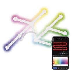 GoSmart LED svietidlo Lines white, 9 dielov, 34 W, RGBIC stmievaten, WiFi ZIW249R