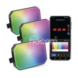 GoSmart vonkaj LED reflektor, tartovacia sada, 3 diely, 14 W, RGBIC stmievaten, WiFi ZIW184R