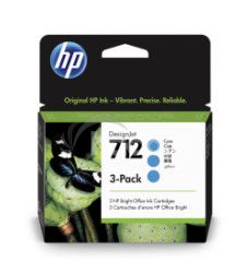 HP 712 Ink. npl azrov, trojbalenie; 3ED77A 3ED77A