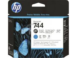 HP 744 Tlaov hlava, ierna a azrov, F9J86A F9J86A