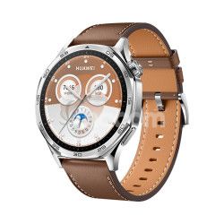 Huawei Watch GT 5/46mm/Silver/Elegant Band/Brown VILI-B19L