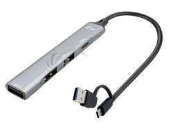 i-tec USB-A/USB-C Metal HUB 1x USB-C 3.1 + 3x USB 2.0 CAHUBMETALMINI4
