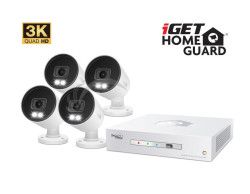 iGET HGDVK83304 - Kamerov 3K set, 8CH DVR + 4x kamera 3K, zvuk, LED, SMART W/M/Andr/iOS HGDVK83304
