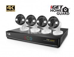iget HGNVK84904 - Kamerov UltraHD 4K PoE set, 8CH NVR + 4x IP 4K kamera, zvuk, SMART W / M / Andr / iOS HGNVK84904