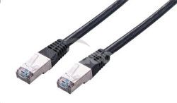 Kbel C-TECH patchcord Cat5e, FTP, ierny, 0,25m CB-PP5F-025BK