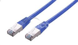 Kbel C-TECH patchcord Cat5e, FTP, modr, 0,25 m CB-PP5F-025B