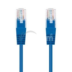 Kbel C-TECH patchcord Cat5e, UTP, modr, 0,25 m CB-PP5-025B