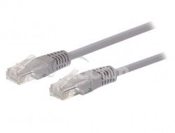 Kbel C-TECH patchcord Cat5e, UTP, siv, 0,25m CB-PP5-025