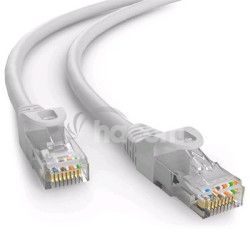 Kbel C-TECH patchcord Cat5e, UTP, siv, 25m CB-PP5-25